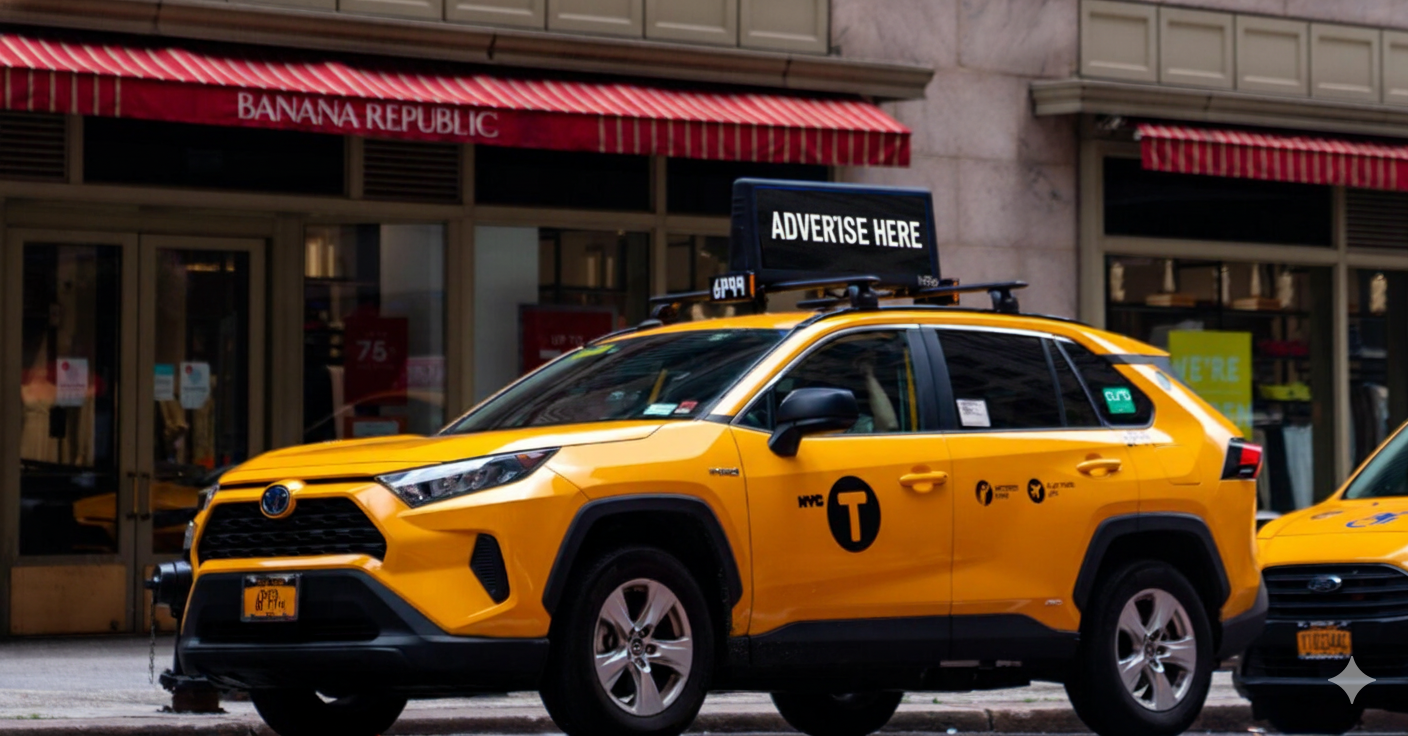 Car with a digital screen